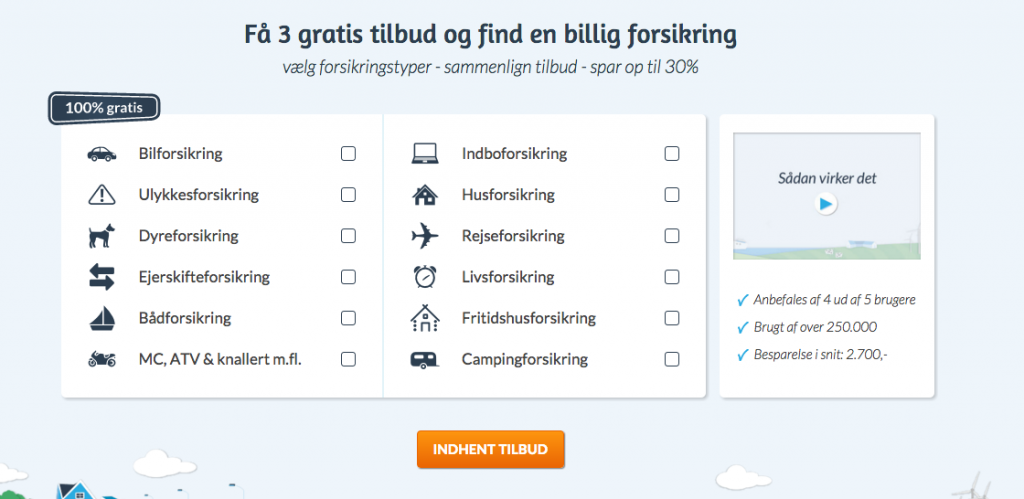 forside på findforsikring