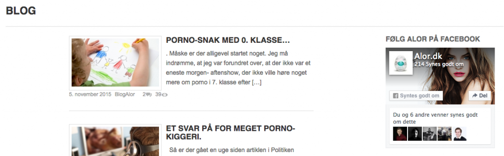 Bloggen på Alor.dk med nye indlæg.